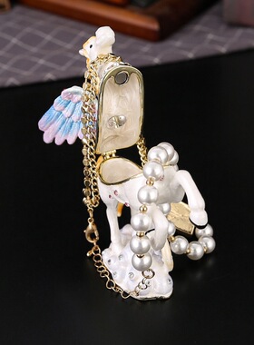 招财独角兽小马珐琅彩首饰盒摆件