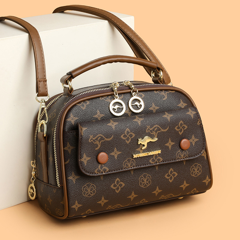 时尚中年妈妈包女包2026新款印花多层百搭软皮单肩斜挎大气手提包,淘宝优惠券,粉丝福利购,淘宝优惠卷