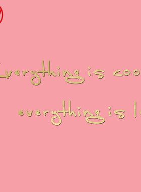 镜面贴亚克力3D立体Everything is cool英文字母墙贴美化装饰定制