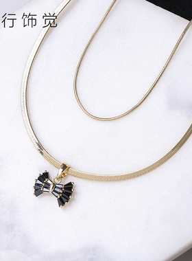 锆石镶嵌双层甜美风项链