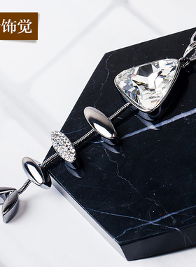 流行韩版可爱小鱼造型奥钻长项链