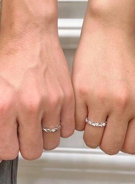 蝶恋情侣戒指高级男女ins小众设计轻奢百搭高颜值七夕情人节礼物