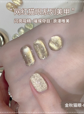 恩妮诗新款爆闪猫眼指甲油胶