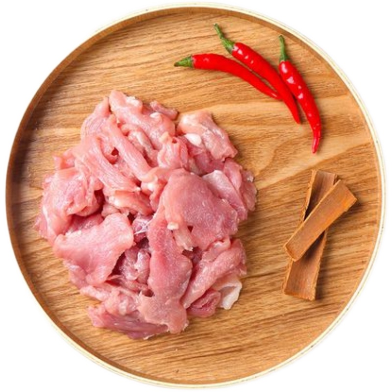 吉康宝猪肉丝猪肉片2kg新鲜冷冻猪肉片瘦肉丝爆炒水煮火锅食材-图3
