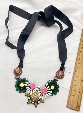 镀真金夸张宝石项链女个性时尚流行流行大气简约特色气质CE731