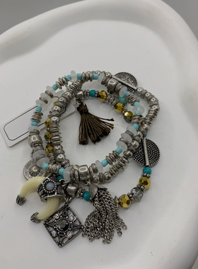 花朵满钻弹力手镯欧美时尚潮流款S34