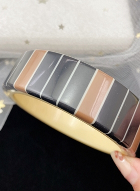 树脂镶钻百搭时尚风开口弹力手镯