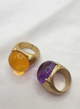 金属水滴戒指高级冷淡风