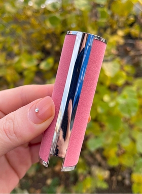 适用于N27口红外壳盖子单买纪小羊皮粉红丝绒替换芯DIY空管壳修复