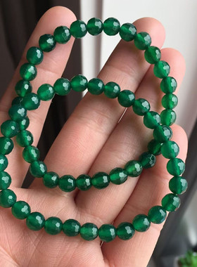 女款水晶手链绿玛瑙百搭款夏季