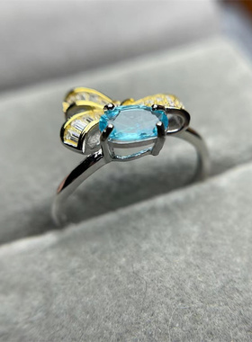 女款蓝磷灰s925银气质款礼物