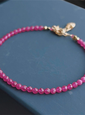 女红宝石14K金小众轻奢手链