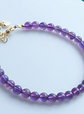 女紫水晶手链14K金迷你轻奢款