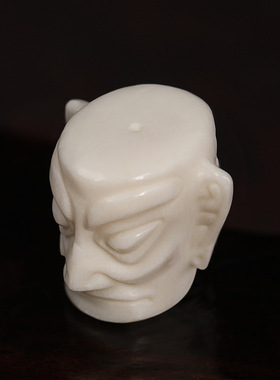 鹿角雕刻 三星堆面具人DIY手串项链材料菩提金刚配饰散珠文玩