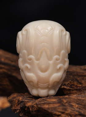 鹿角雕刻配饰貔貅三通单珠文玩手串手链配件散珠手工diy串珠配珠