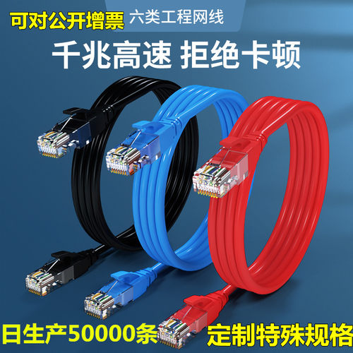 成品0.5米1米2米3米网线超五5类六类千兆网络跳线光猫原配路由器 - 图1
