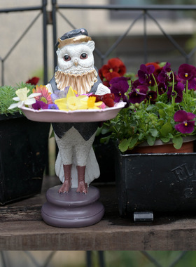 猫头鹰收纳托盘摆件装饰摆件礼物