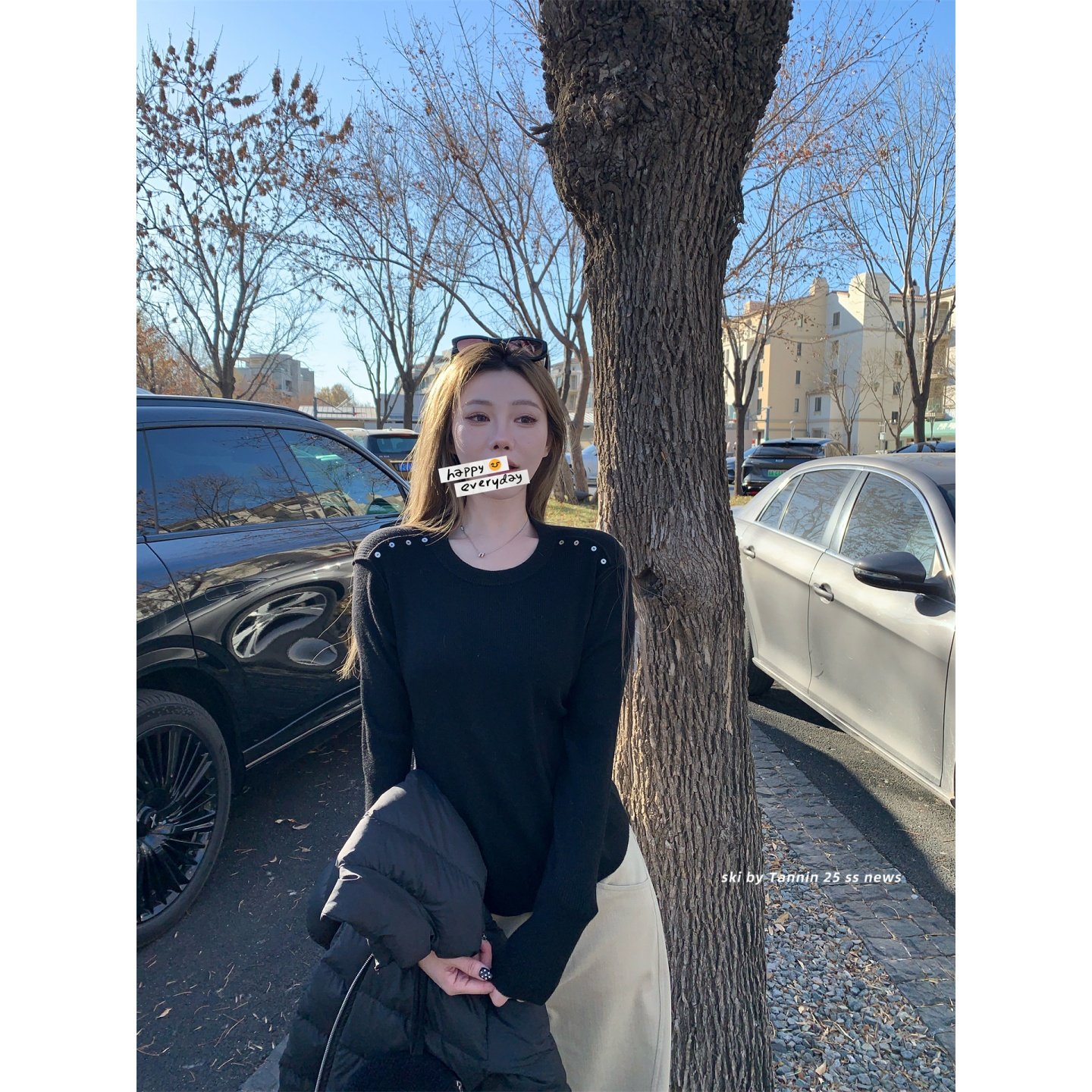 ski by Tannin赤兔luo肤感14针绵羊毛肌理休闲坑条纽扣针织衫女秋,淘宝优惠券,粉丝福利购,淘宝优惠卷