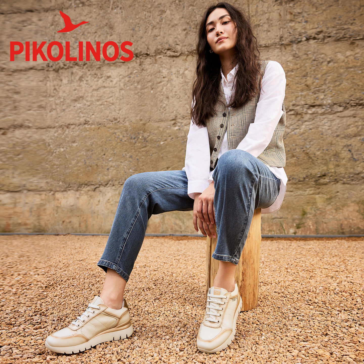 Pikolinos派高雁秋季牛皮/羊皮深口平底拼色系带运动鞋PL240202,淘宝优惠券,粉丝福利购,淘宝优惠卷