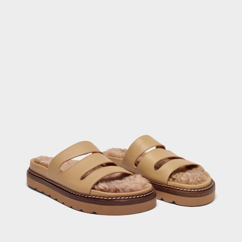 Rejina Pyo Maggie Sandal 25Mm光面揉皱皮质凉鞋 - 图3