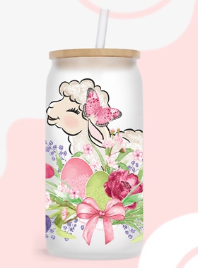 卡通印花贴纸水晶标水杯玻璃杯贴