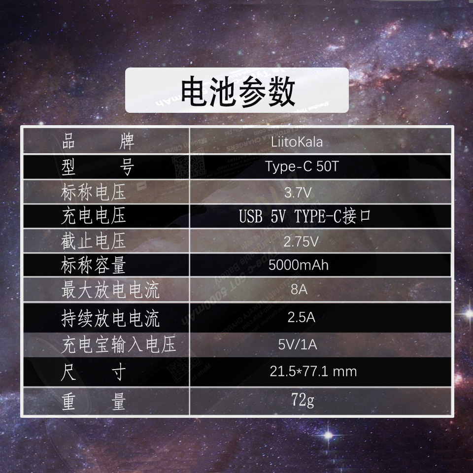 Liitokala21700锂电池TYPE-C USB直充手电筒强光可充电加保护板 - 图1