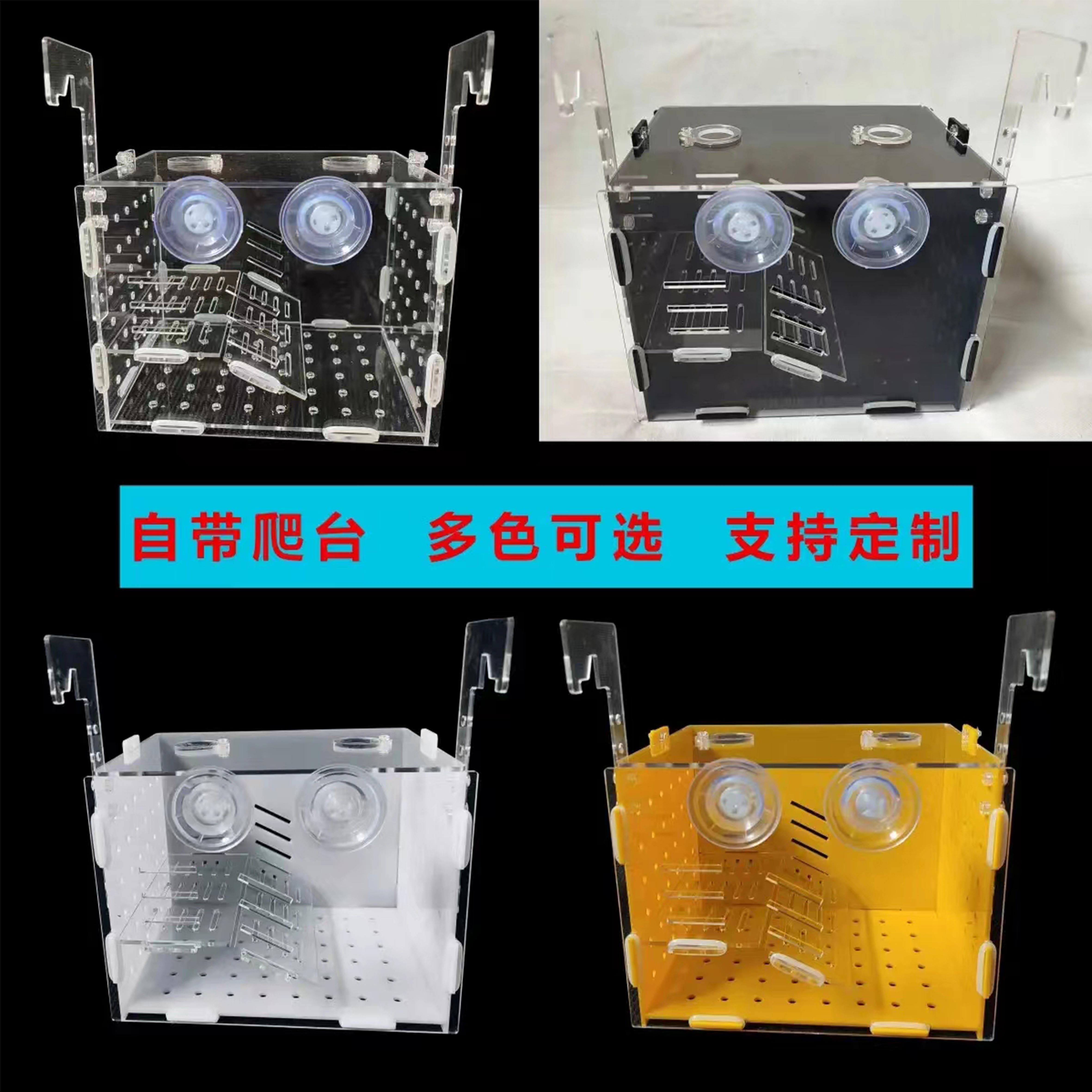 乌龟隔离盒自带平台爬坡晒台调节高度透明白色黄色黑色蓝色可定制,淘宝优惠券,粉丝福利购,淘宝优惠卷