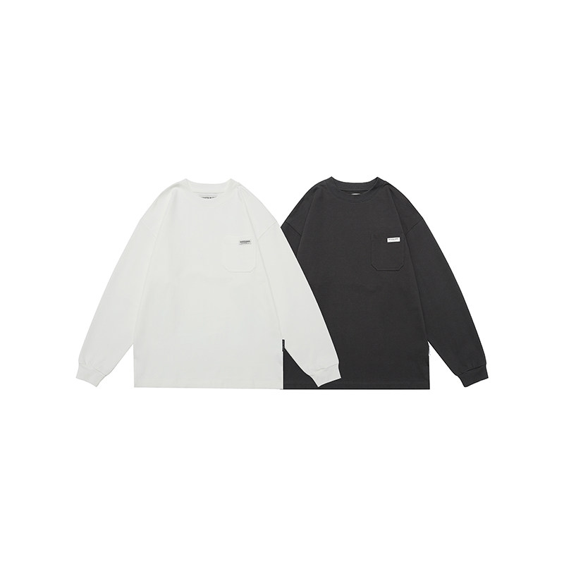 Quentin Marx25秋季新品日系男士重磅长袖T恤宽松休闲套头卫衣潮,淘宝优惠券,粉丝福利购,淘宝优惠卷