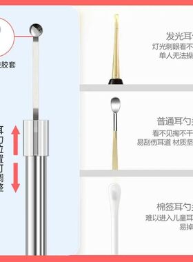 源头厂家 可视挖耳勺发光高清智能有线可视化采耳 挖耳神器采耳棒