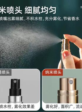 香水分装抽取器瓶底部直充便携式香水瓶旅行迷你按压喷雾瓶子5ml
