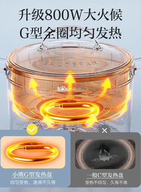 蒸煮一体电热锅小熊电煮锅