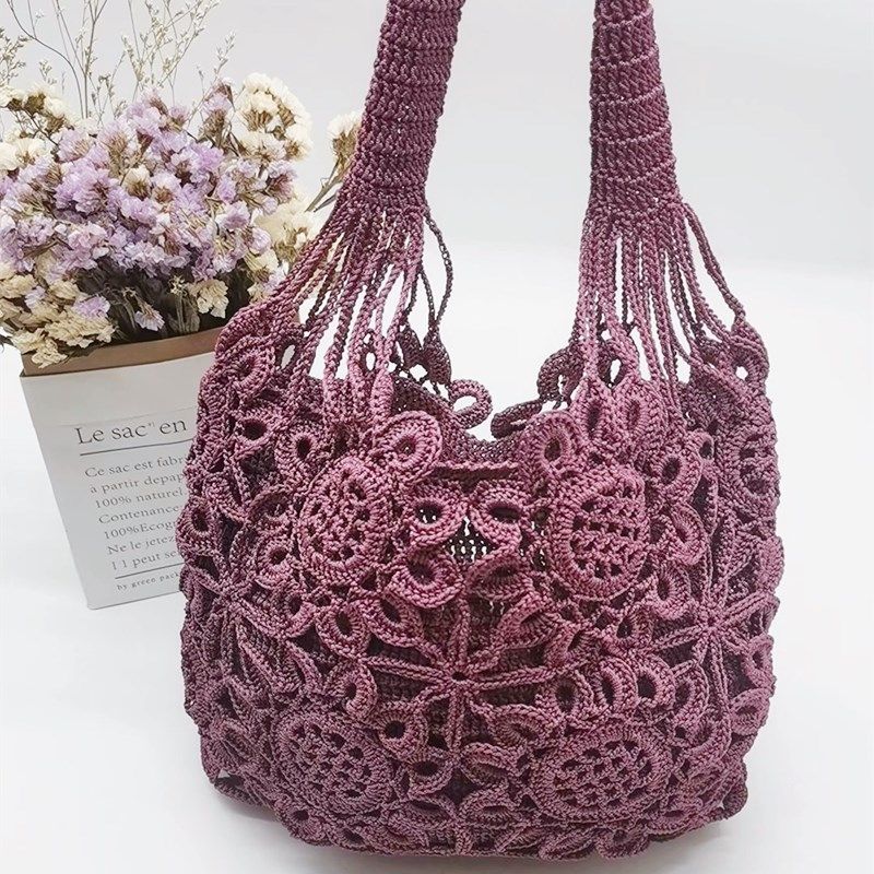 向日葵手工包包diy材料包自制大容量单肩包太阳花花朵手提包编织,淘宝优惠券,粉丝福利购,淘宝优惠卷