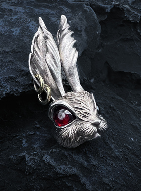 兔子甜酷原创设计纯银男女吊坠