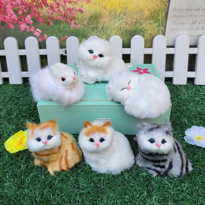 仿真小猫咪动物玩偶小狗小兔会叫模型过家家玩具儿童认知迷你摆件,淘宝优惠券,粉丝福利购,淘宝优惠卷
