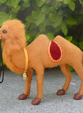 室内装饰品模型摆件仿真骆驼招财