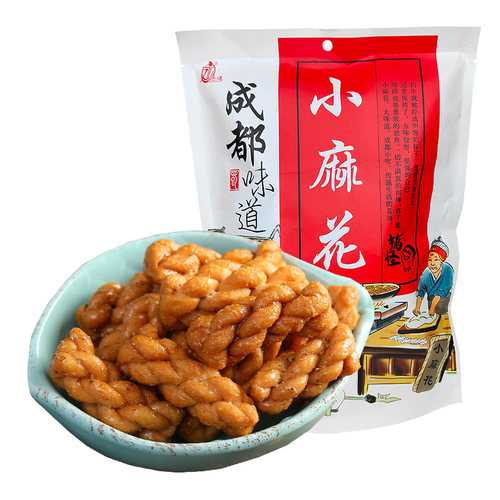 四川特产永进成都小麻花410g香辣咸香原味混装香酥脆麻花小吃零食 - 图0