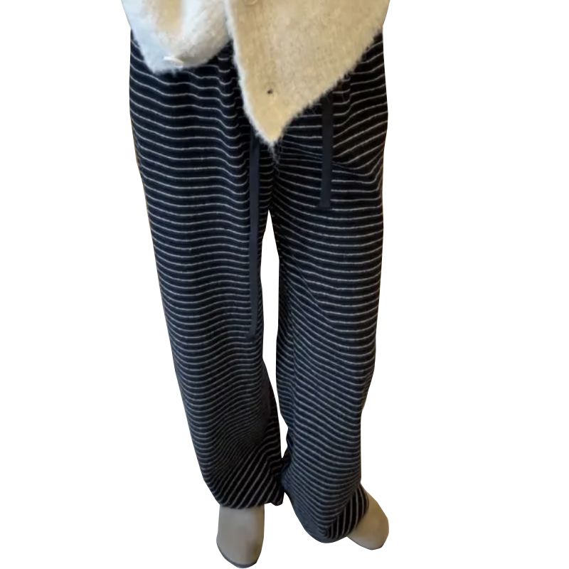 Maternity pants 2025 autumn and winter plus velvet corduroy wide leg pants for women