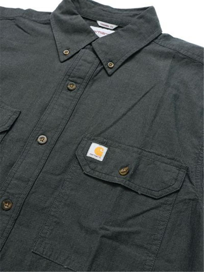 Carhartt 104368卡哈特主线经典工装衬衫美式复古阿美咔叽衬衫-图1