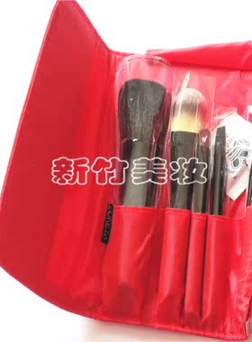 专业大红色化妆刷套装