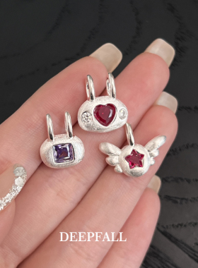DEEPFALL原创·仙女熊家族S925纯银吊坠可拆卸DIY组合粉嫩少女心