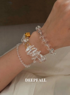DEEPFALL 【泰国手工银】通体s925银天然水晶彩色宝石精工手链