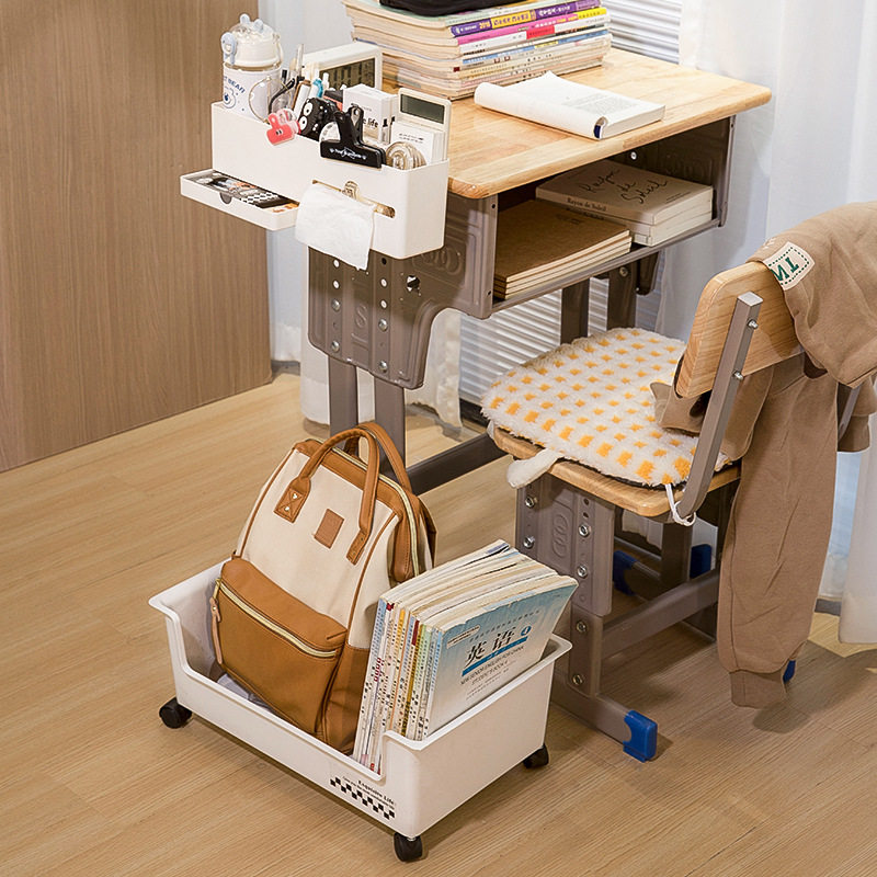 学生桌上收纳盒文具桌边篮高中生书桌侧边置物架纸巾盒多功能笔筒,淘宝优惠券,粉丝福利购,淘宝优惠卷