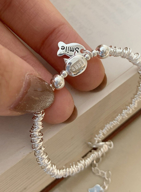 宠物照片定制925纯银饰手链猫咪