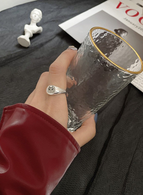 极简风指环宠物周边定制照片diy戒指猫咪狗狗头像来图纪念925纯银