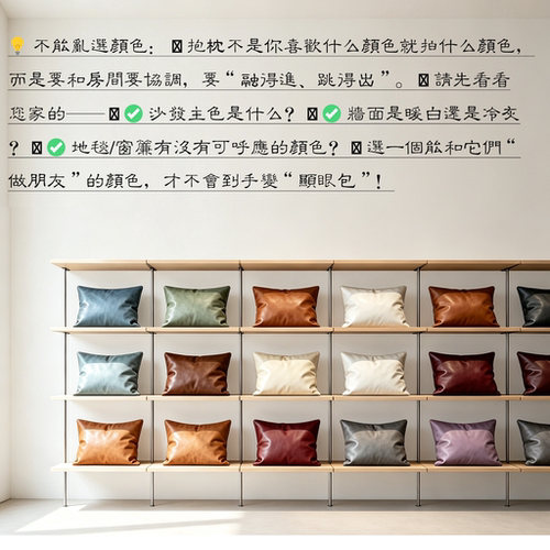 橙棕色真皮抱枕简约沙发皮靠垫定制榻榻米软包靠背汽车腰垫坐椅垫 - 图0