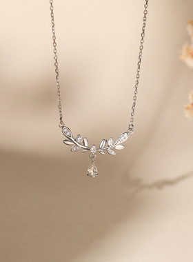 「月桂女神」999纯银麦穗高级轻奢小众项链女送闺蜜女友生日礼物