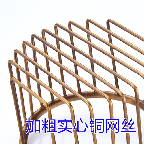 欧式仿古免打孔纸巾架 全铜纸巾篮 浴室卫生间手纸卷纸盒卫生纸盒 - 图2