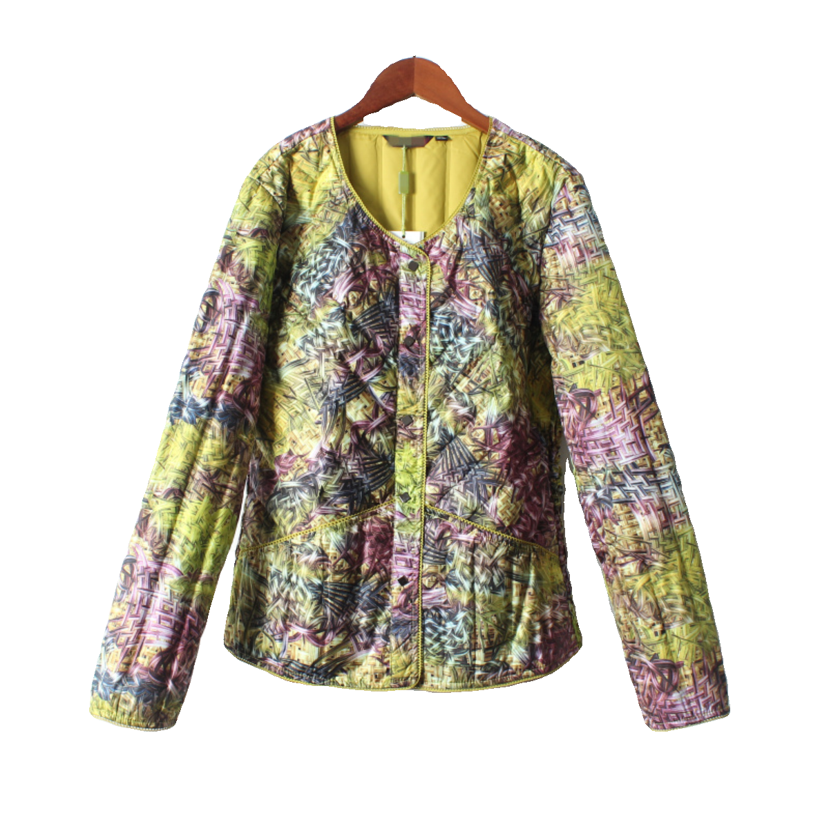 秋冬羽绒内胆女圆领印花轻薄保暖内衣长袖修身羽绒服可搭大衣女潮,淘宝优惠券,粉丝福利购,淘宝优惠卷