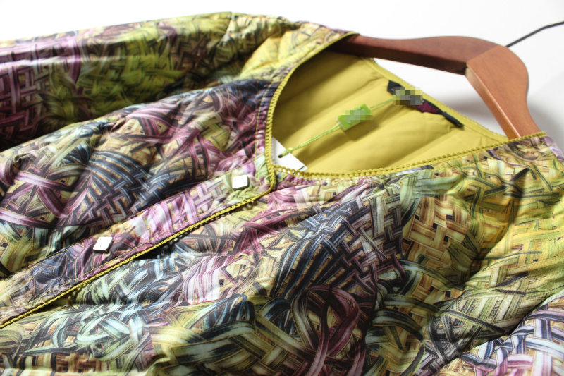 秋冬羽绒内胆女圆领印花轻薄保暖内衣长袖修身羽绒服可搭大衣女潮,淘宝优惠券,粉丝福利购,淘宝优惠卷