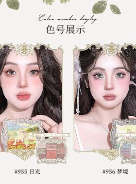 cheerflor游乐者天使启示录眼影大地色修容腮红高光一体盘955正品
